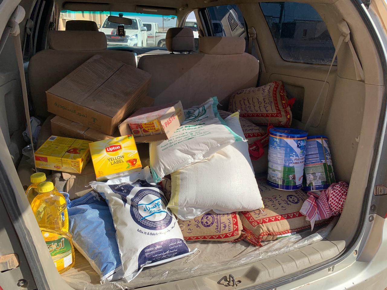 توزيع السلال الغذائية لمستفيدين الجمعية لعدد 250 اسرة